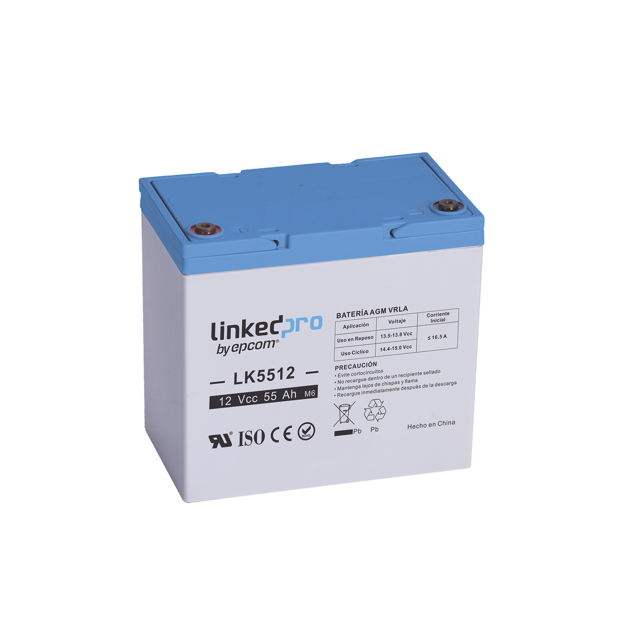 Batería 12 Vcc / 55 Ah / UL / Tecnología AGM-VRLA / Para uso en equipo electrónico, Alarmas de Intrusión / Incendio/ Control de acceso / Video Vigilancia / T2 Batería 12 Vcc / 55 Ah / UL / Tecnología AGM-VRLA / Para uso en equipo electrónico, Alarmas de Intrusión / Incendio/ Control de acceso / Video Vigilancia / T2